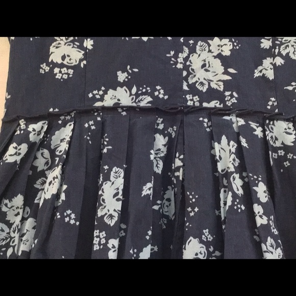 Gap Blue on Blue Cotton Linen Day Dress - Picture 6 of 8